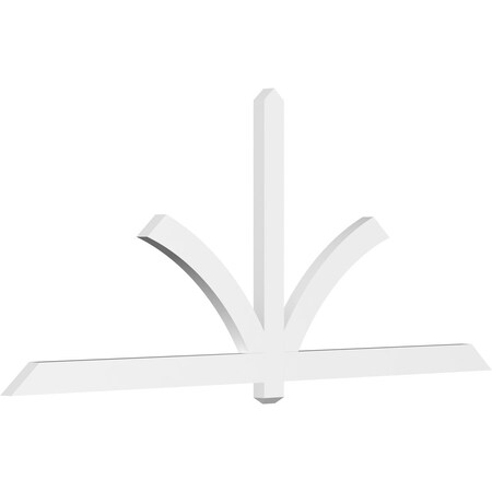 Ekena Millwork Redmond Architectural Grade PVC Gable Bracket, 96"W x 40"H x 2"D x 4"F, 10/12 Pitch GBP096X40X0204RED00